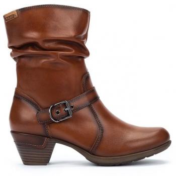 Botines Pikolinos de piel con cremallera para mujer