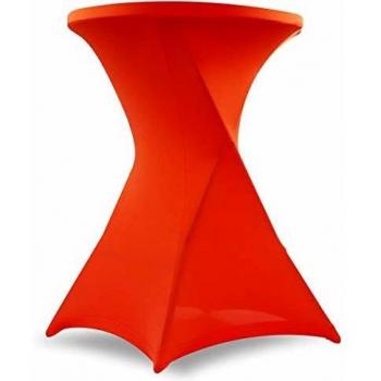 Housse de table mange-debout 110x80 cm orange