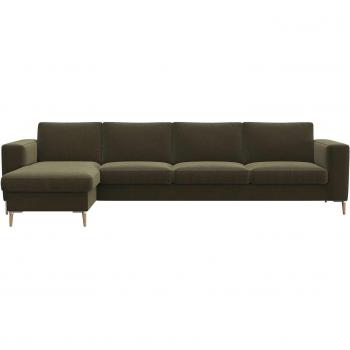 FLEXLUX Fiore Ecksofa – Grüne L‑Form mit hochwertigen Sitzkissen