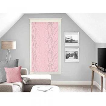 Draperie Brise-Bise Liane Rose 60 x 120 cm en Tissu Polyester
