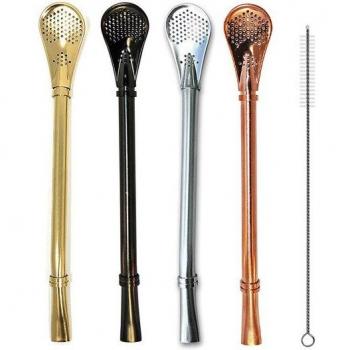 Set de Herramientas para Yerba: 4 Bombillas Inoxidable 304