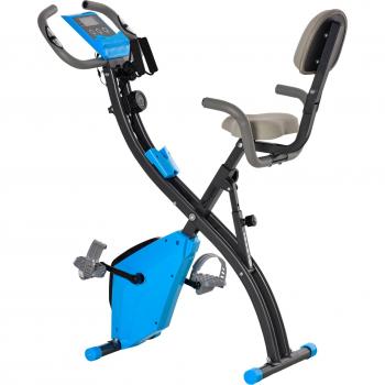 HOMCOM Klappbares Trimmrad X-Bike 2-in-1 mit LCD-Display und Spannseil