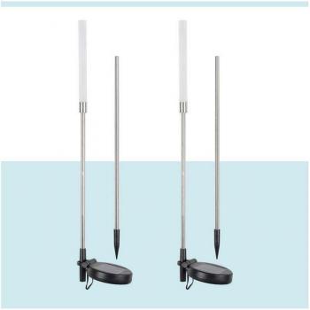Salcar LED Solar Gartenleuchten, 2 Stück, Wasserdicht, 2 Modi