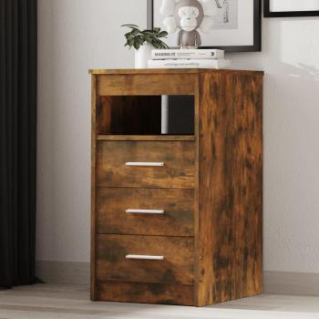 40x50x76 cm Drawer Cabinet in Smoked Oak by vidaXL, Engineered Wood