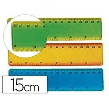 Regla líderpapel plástico flexible de 15 cm colores surtidos 75037-RG10