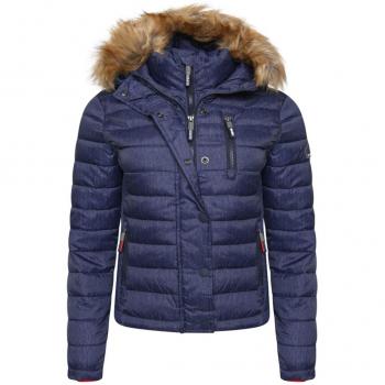 Superdry Damen-Jeans‑Jacke „Ink Marl“ – Blau, 38 cm