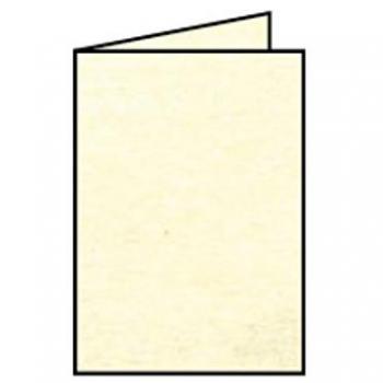 50er Pack Doppelkarte A6 Chamois Marmora