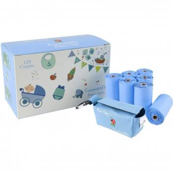 Easy-Tie 120-Count Biodegradable Baby Diaper Bags