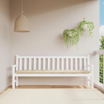 200x50x7 cm Beige Garden Bench Cushion Oxford Fabric