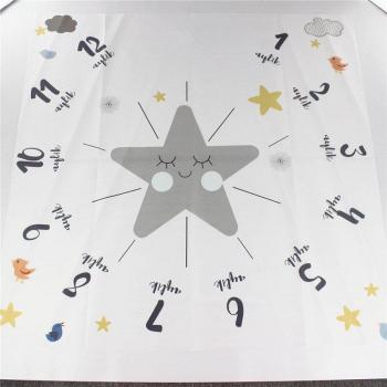 Alfombra de Crecimiento Mensual para Bebés 100x100cm