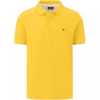 Men's Fynch-hatton Yellow Polo Shirt with Pineapple Design, Size 42