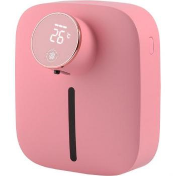 Iorbur Automatic Foaming Soap Dispenser 320ml Wall Mounted Rechargeable Waterproof Pink