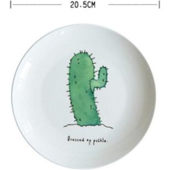 Plato Cactus Cerámico 8” Versátil