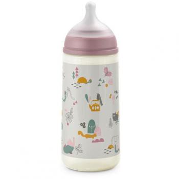 Biberón tetina fisiológica XS PRO 360 ml Suavinex, Bebés +6 Meses, Rosa, 1 unidad
