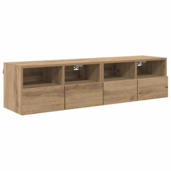 Vidaxl Meubles Tv Muraux 2 Pcs Chêne Artisanal 60 X 30 X 30 Cm