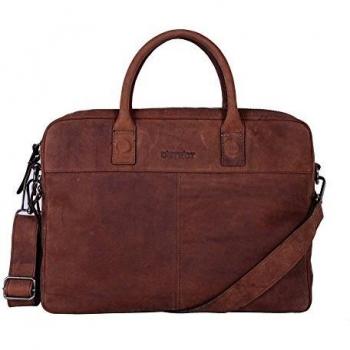 DSTRCT Wall Street Prestige 15.6 Brown Corporate Satchel