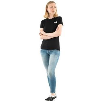 North Face Redbox Damen‑T-Shirt – Schwarzes Box-Logo