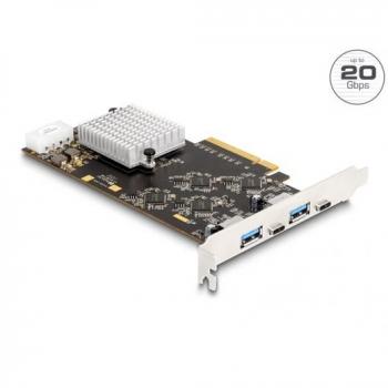 Delock PCIe USB Expansion Card with 2x USB-C and 2x USB-A