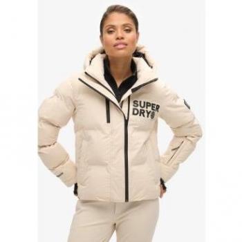 Puffer Bianca Crema Superdry Ski Boxy Donna