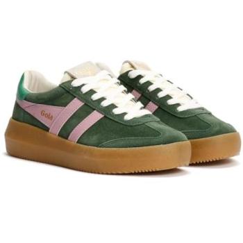 Athena Green Suede Trainer
