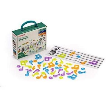 Translucente Muzikale Noten Miniland met 96 Stuks en Transparant Pentagram