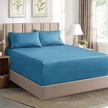 Aisbo Microfiber Silky Soft Fitted Sheet, Non-iron 16/40 CM Extra Deep Hotel Quality Bed sheet