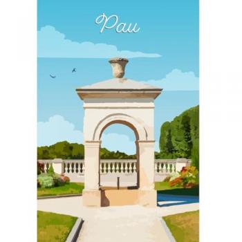 Peinture Imprimée Jardin Pau 30x45 cm CEANOTHE