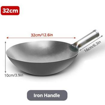Thickened Non-Coated Iron Cooking Wok