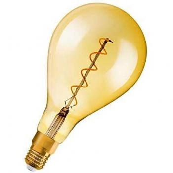 Osram Vintage 1906 LED Giant Filament Gold E27 4W-5W Dimmable Extra Warm White (300lm, Equivalent to 30W-40W)