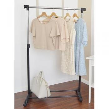 Stender Porta Abiti Estensibile in Acciaio con Ruote 90/135x170 cm America Bauer