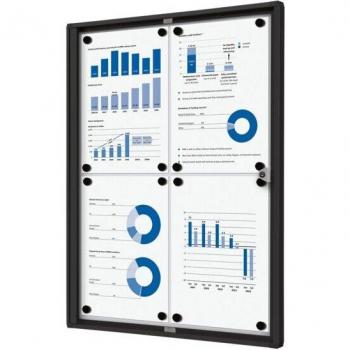 Vitrine d'affichage économique 4x A4 couleur noire