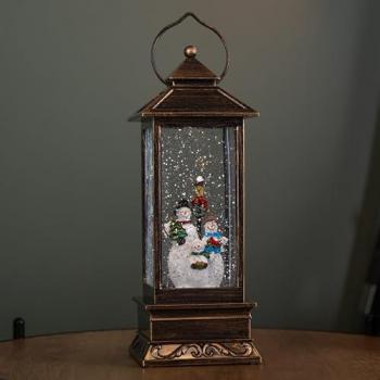Snowman Glow 27 cm Bronze Battery Spinner with LED Illumination (Samuel Alexander)