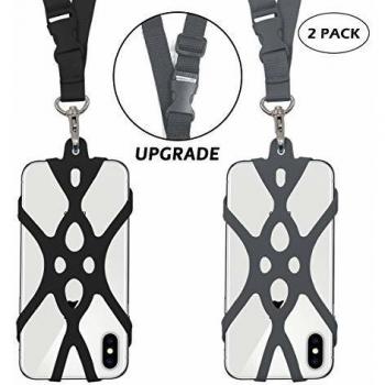 ROCONTRIP Schlüsselband Handyhülle für iPhone 6 6S 6 Plus 6S Plus, iPhone 7 und 7 Plus, Samsung, Silikon