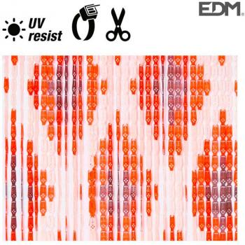 EDM 90 cm x 210 cm Transparent Orange Curtain