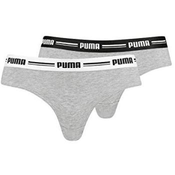 PUMA Damen Slips Brasil-Stil 2er Pack grau XL