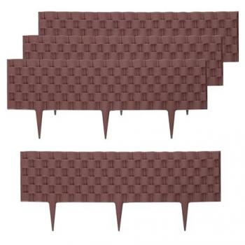 HTI Living Beetumrandung Rattan‑Stil – Nessa 4‑teiliges Set, 60×22 cm