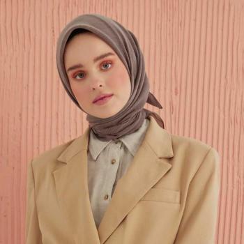 Miray Mink Cotton Wrap – Beige, 90x90