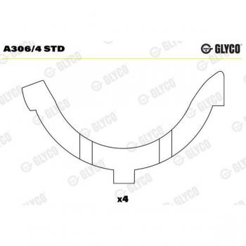 GLYCO A306/4 STD Disque d'écartement pour vilebrequin