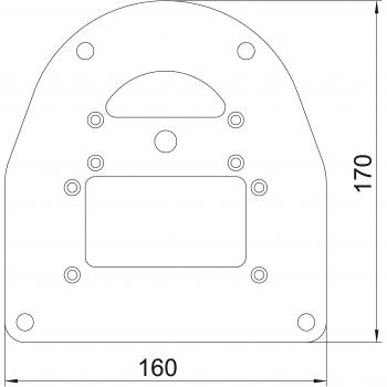 OBO Bettermann Sockelplatte – 170 × 160 × 3 mm – ISSBP110100RW