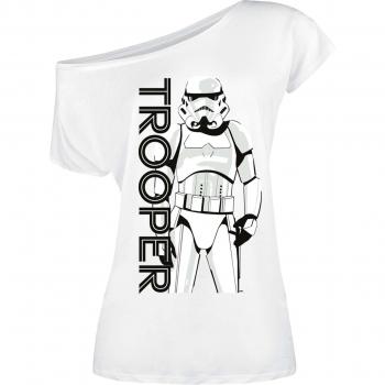 Star Wars Trooper Damen Loose-Shirt Weiß XL