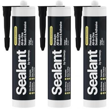 Hemway Kitchen & Bathroom Hybrid Polymer Adhesive – Jet Black All‑In‑One