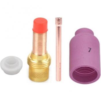 4 Piece TIG Gas Lens Kit, 3/32 inch Size, Compatible with WP17, WP18, WP26 Welding Torches