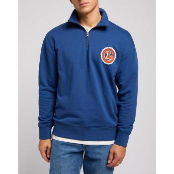 Lee Wolle Zip Pullover Dunkelblau für Männer