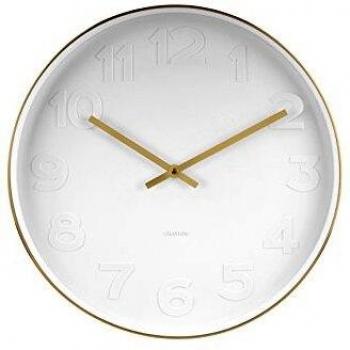 Wandzeitmesser Karlsson – 37,5 x6 cm, Mr. White Gold Design – Box 32