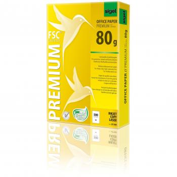 Sigel LP500 Premium Büropapier A4, 80 g, 500 Blatt, weiß