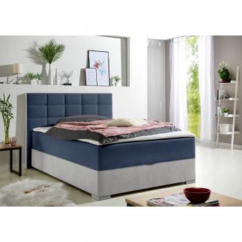 Komfortables Boxspringbett MAINTAL, blau, 210 cm, inkl. Bettkasten
