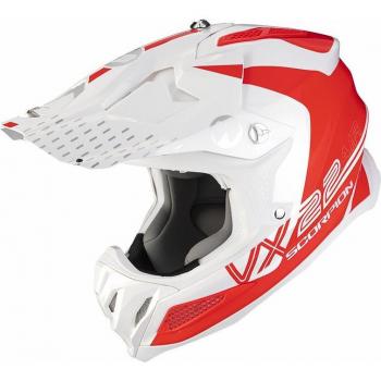 Casco Scorpion VX-22 Air Ares Bianco Rosso L
