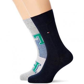 Pack de 2 Calcetines Tommy Hilfiger TH Men New Patch, Multicolor