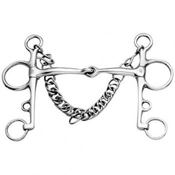 Korsteel 5 Articulated Stainless Steel Pelham Bit for Horses