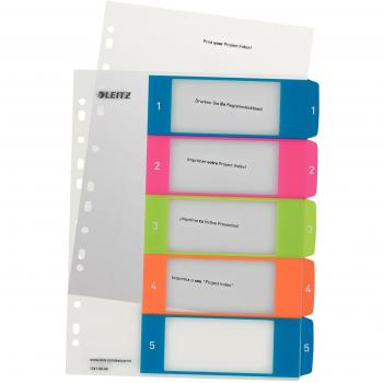 Leitz WOW A4 Maxi Index with 5 Tabs